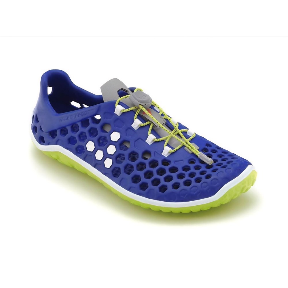 Vivobarefoot ultra Pure Mens 45/ US 12 Blue Lime Water Shoes Barefoot Minimalist
